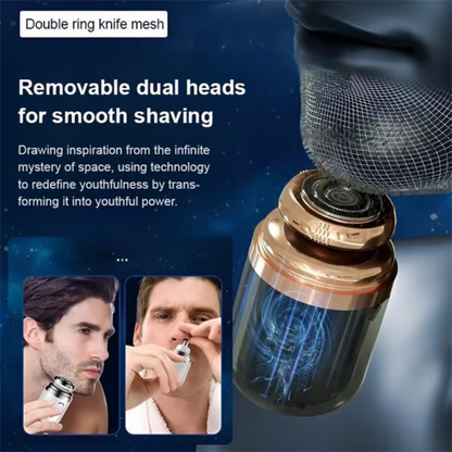 Compact Waterproof Electric Razor for Men