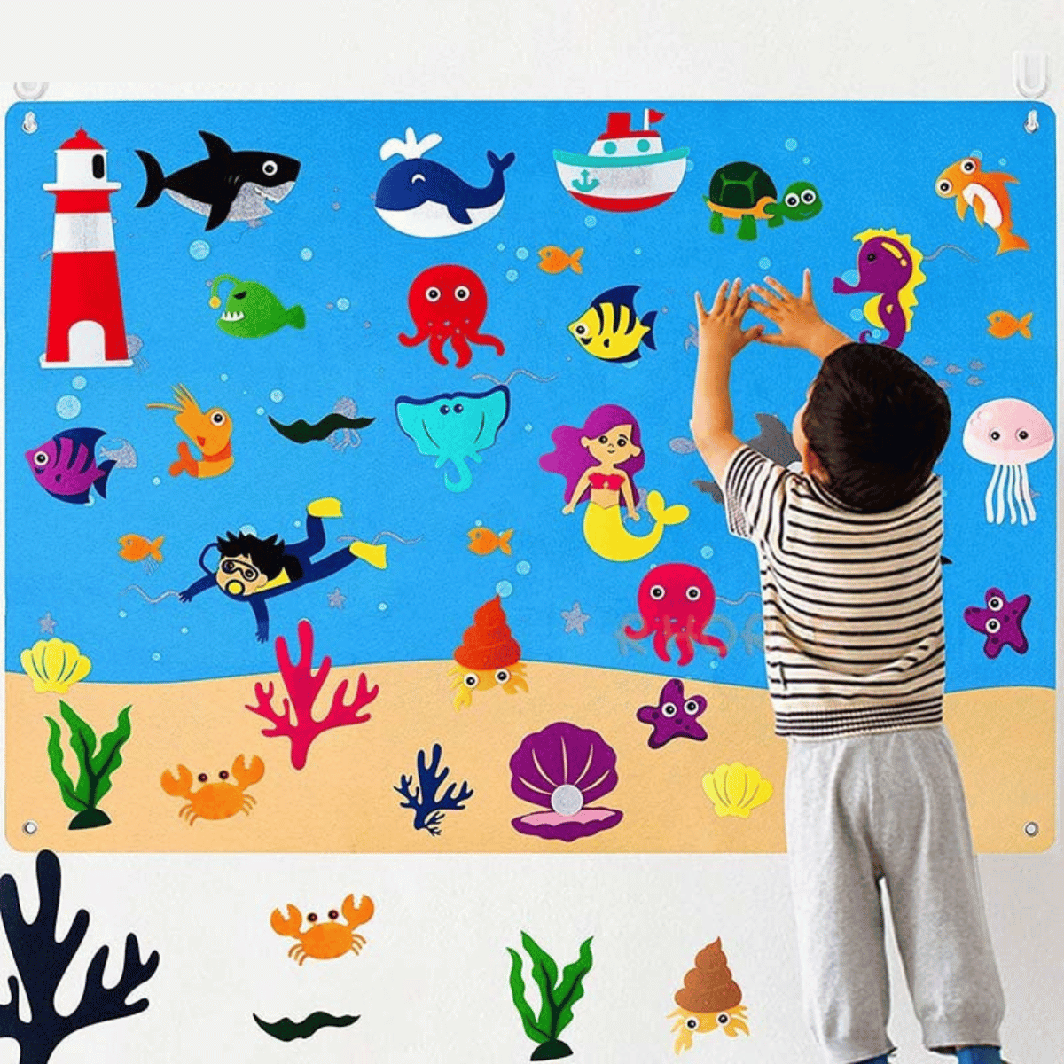 Interactive Kids Felt Learning Board