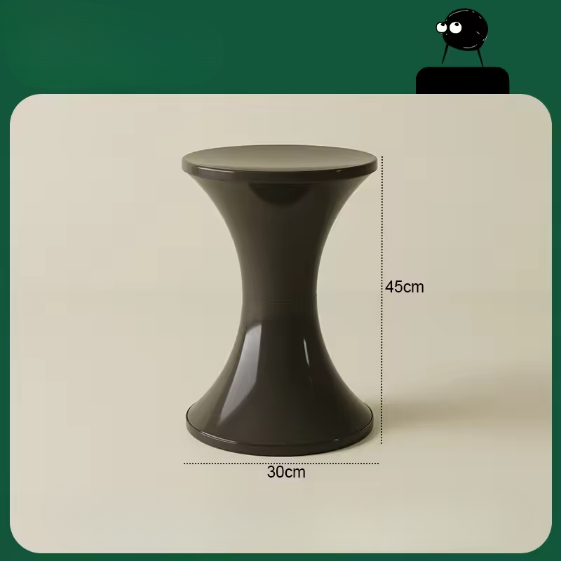 Stylish Modern Plastic End Table with Wide Base