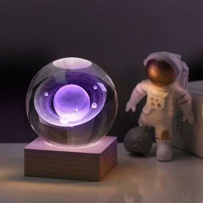 Colorful Cosmos Glass Ball Table Lamp