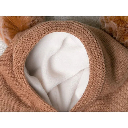 Cozy Baby Animal Hat with Fleece Earflap