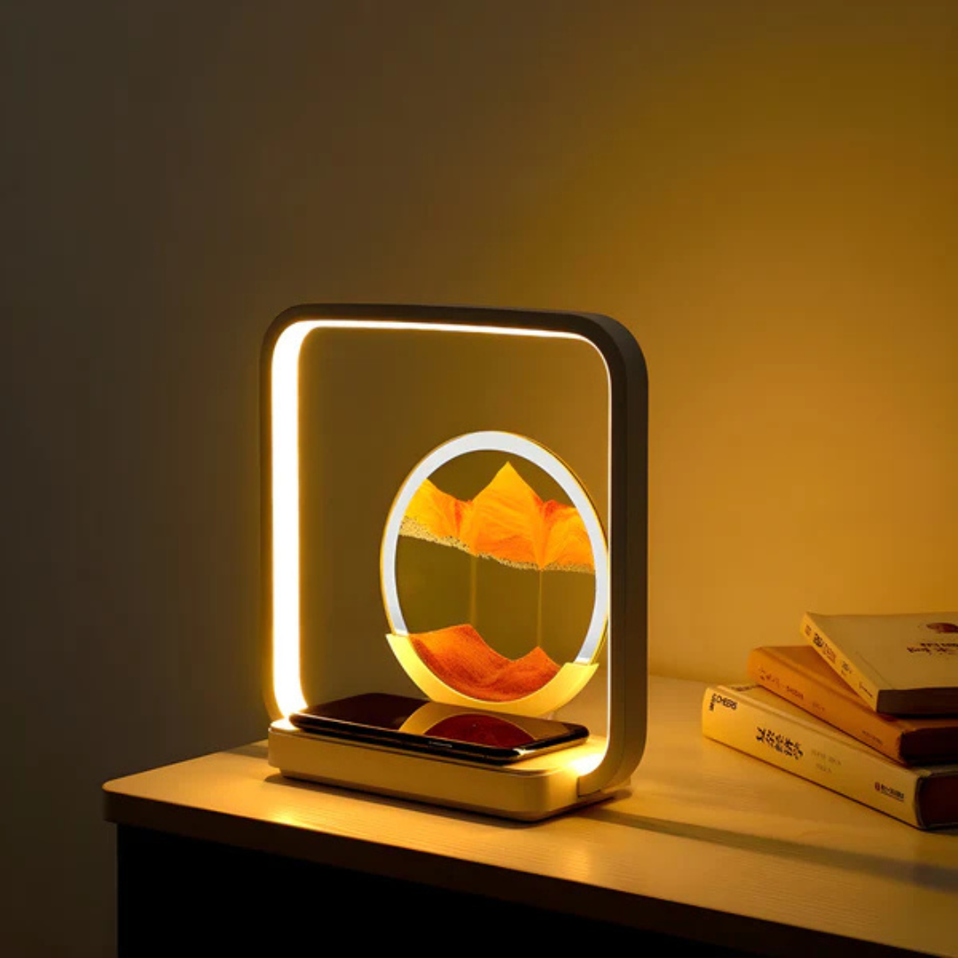 Colorful LED Table Night Lamp with Moving Sand
