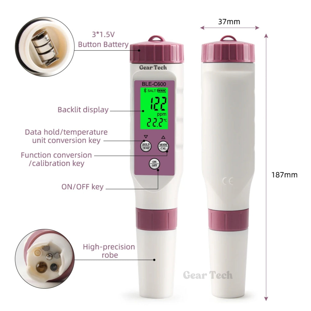 Accurate Pool Water Tester for pH and Chlorine Levels