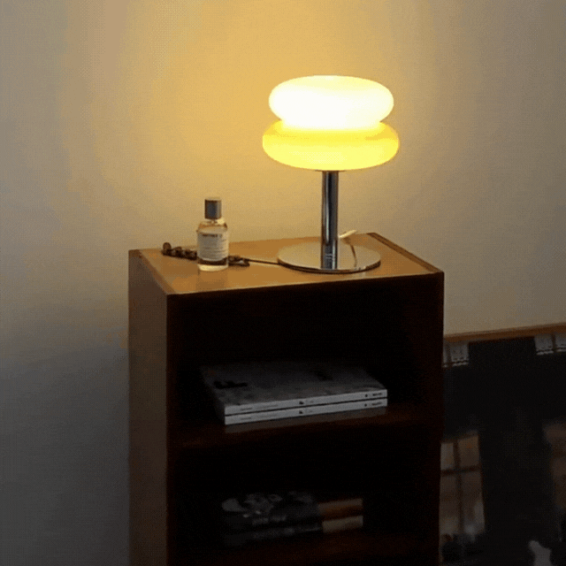 Stylish Glass Desk Lamp with USB and Color Changing Lights