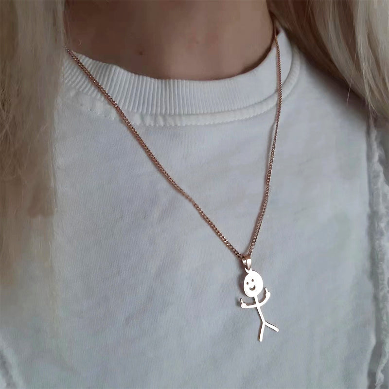 Trendy Novelty Laughing Necklace