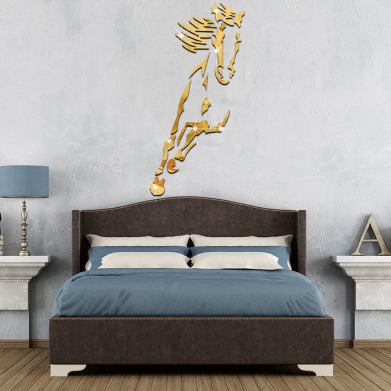 Beautiful 3D Horse Mirror Wall Art Decoration
