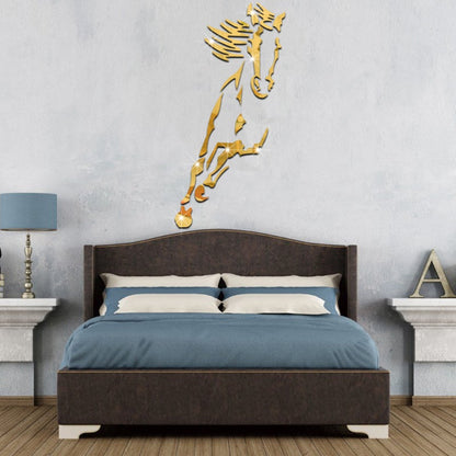 Beautiful 3D Horse Mirror Wall Art Decoration