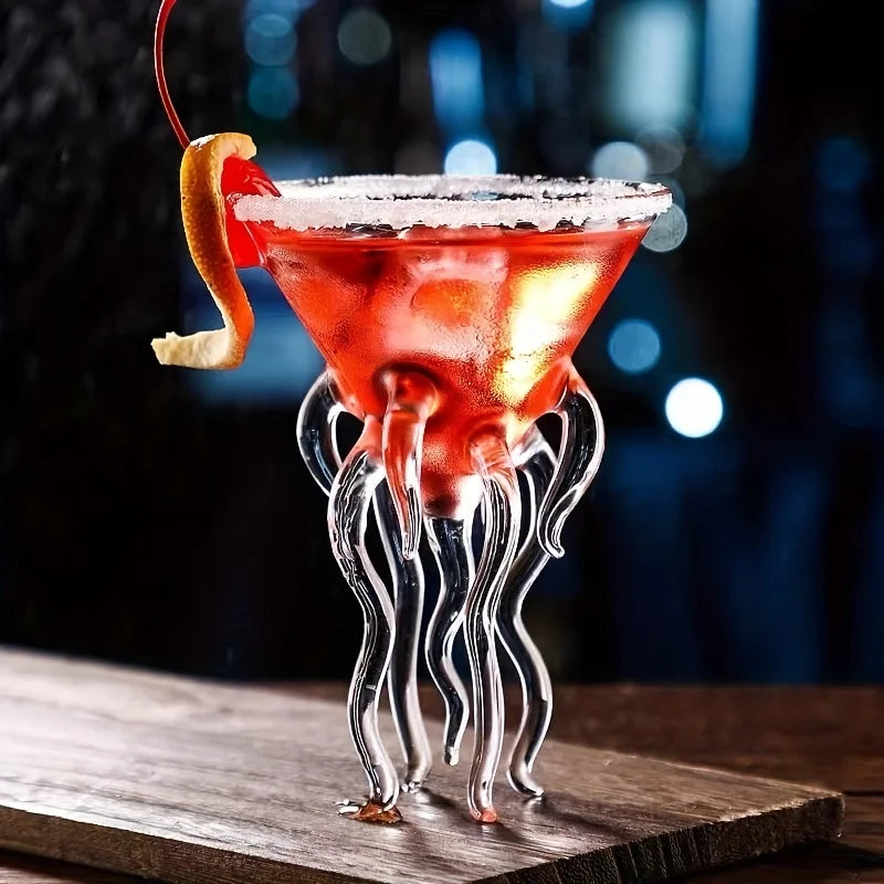 Colorful Ocean Octopus Cocktail Glass