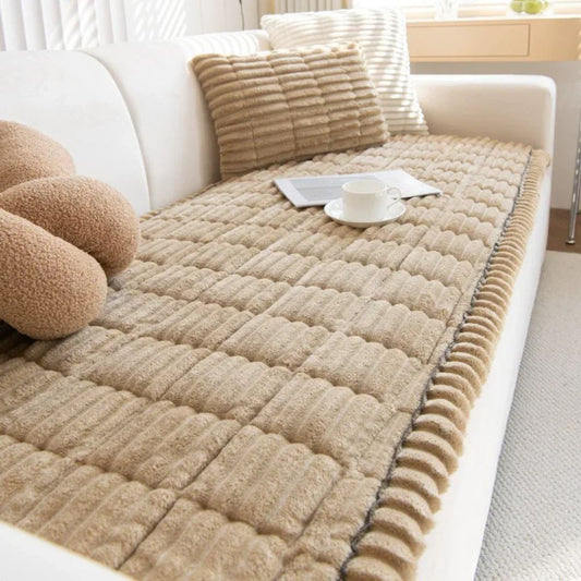 Soft Fleece Sofa Cover Slipcover Protector - Befez