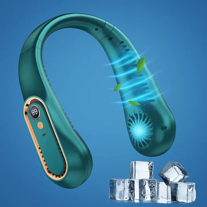 Compact Personal Neck Fan – Rechargeable Bladeless Cooler