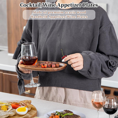 Stylish Appetizer Plate with Wine Cup Holder