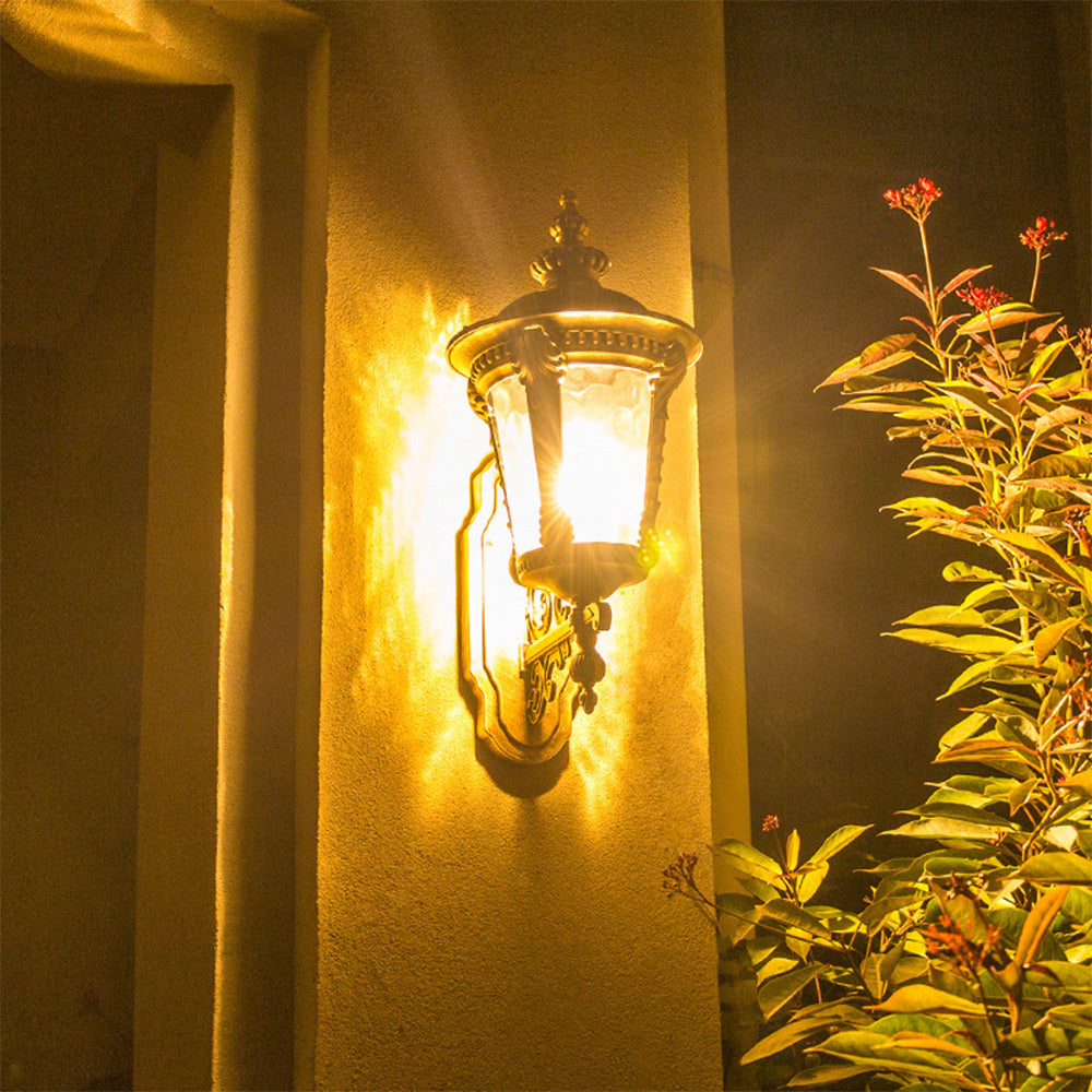 Rustic Outdoor Glass Pendant Lantern Light
