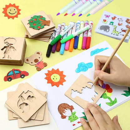 Fun Art Stencils for Kids Drawing Shapes - Befez