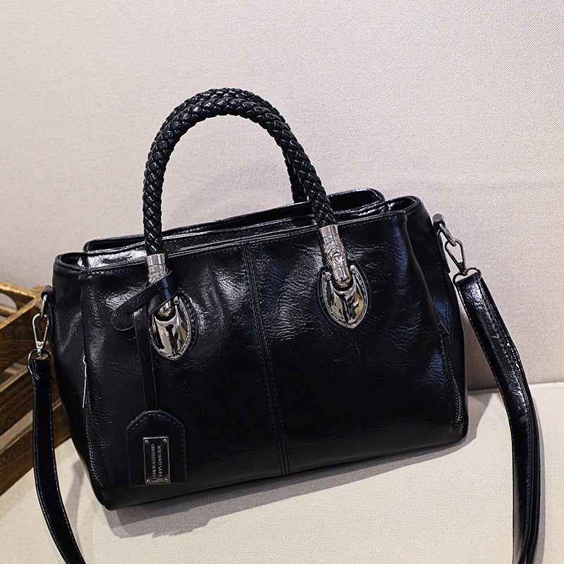 Premium Wax Leather Tote Handbag