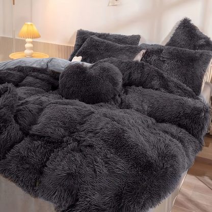 Soft Plush Duvet Cover Set for Cozy Bedding
