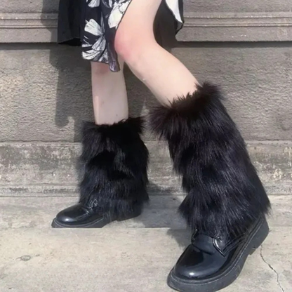 Warm Faux Fur Leg Boot Covers