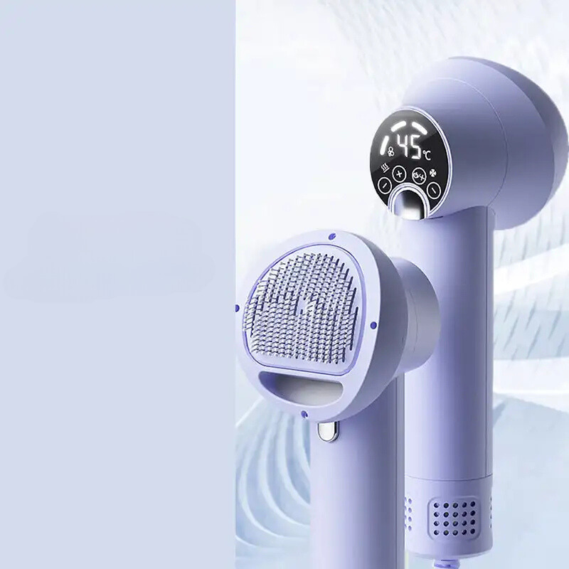 Quiet Pet Hair Dryer and Grooming Brush