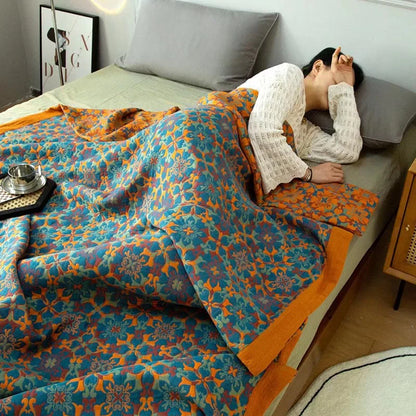Colorful Patchwork Six Layer Cotton Bed Quilt - Befez