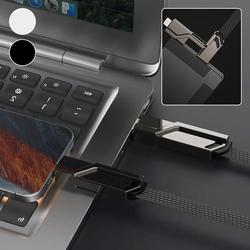 Durable 4-in-1 Tangle Free Charging Cord