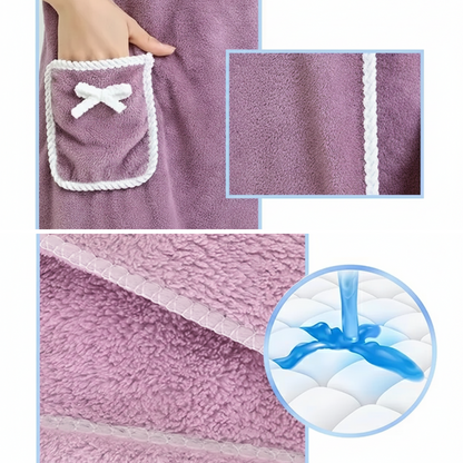 Quick Dry Fleece Hooded Bathrobe