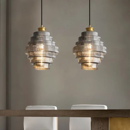 Vintage Hanging Glass Pendant Light