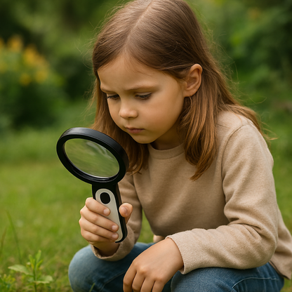 Easy Grip 30X Handheld Magnifying Glass for Reading