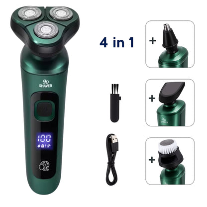 Multi-Functional Waterproof Shaver with LED Screen