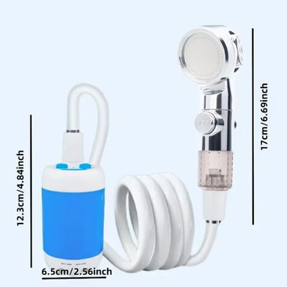 Compact Battery Powered Shower Head Spray Nozzle