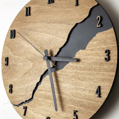 Unique Black Modern Wall Clock