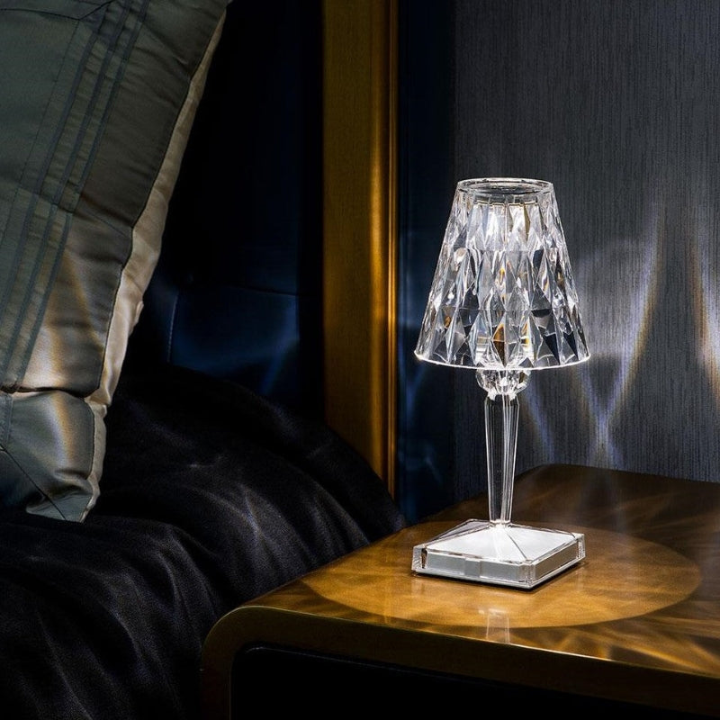 Stylish Glass Table Lamp with Touch Dimmer