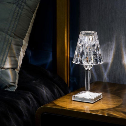 Stylish Glass Table Lamp with Touch Dimmer