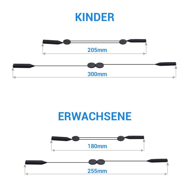 Comfortable Silicone Eyeglass Straps (2 Pack)
