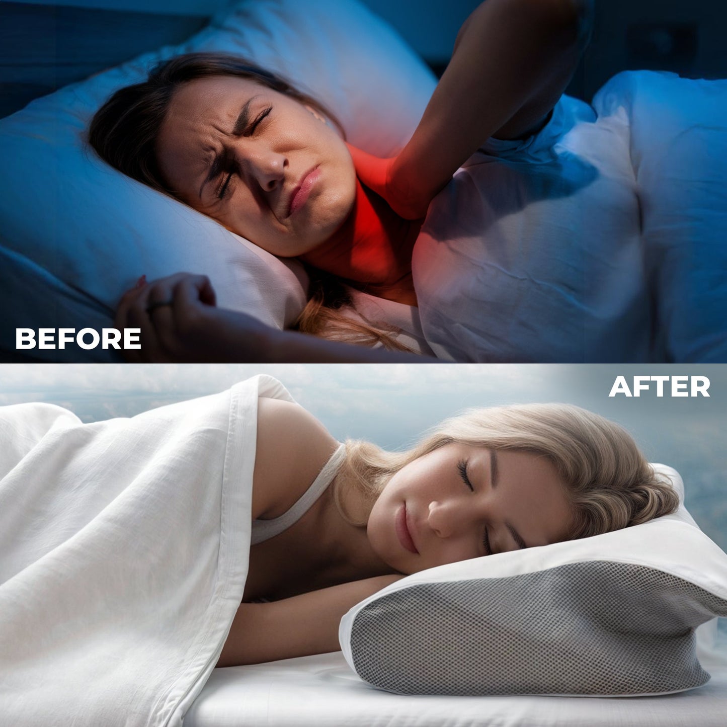 Contour Memory Foam Pillow with Armrests for Side Sleepers