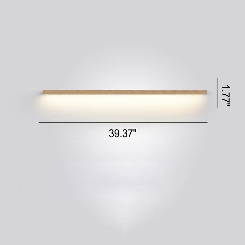 Natural Wooden Japanese LED Wall Lamp