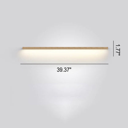 Natural Wooden Japanese LED Wall Lamp