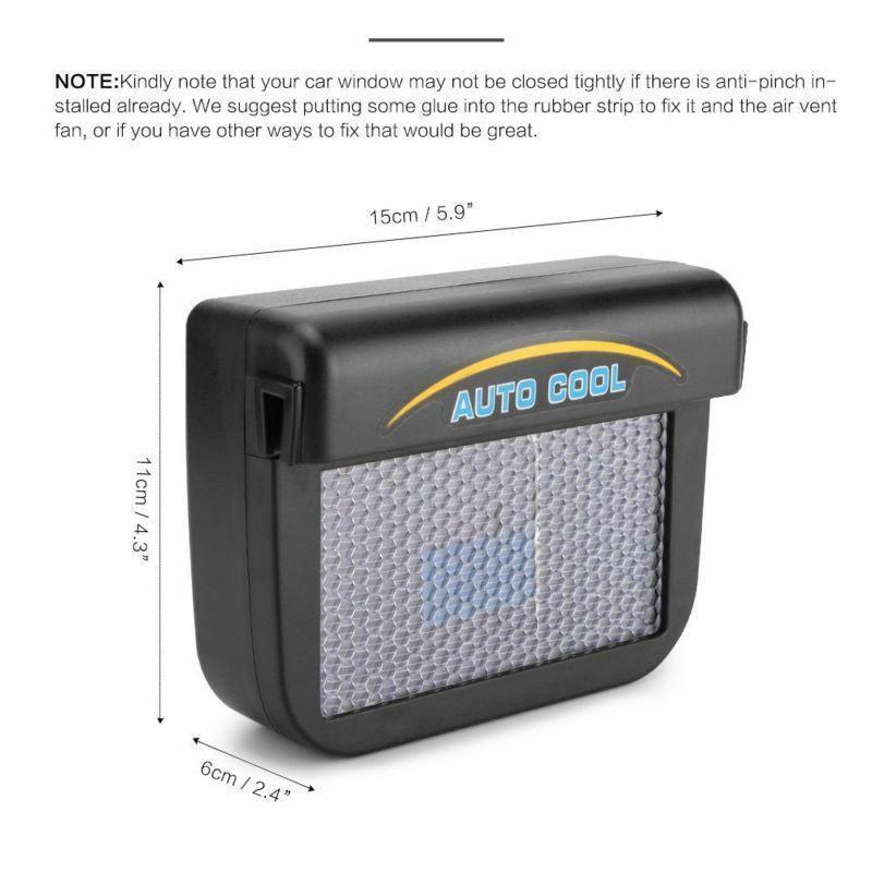 Portable Auto Solar Window Cooling Fan