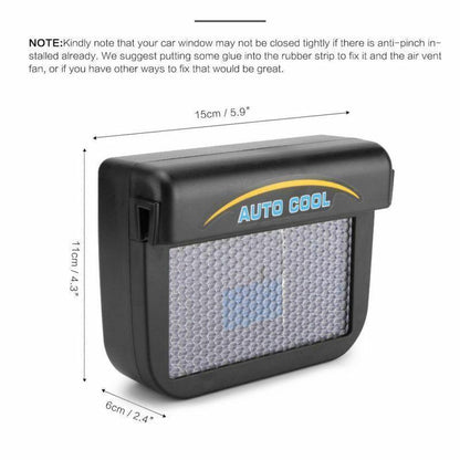 Portable Auto Solar Window Cooling Fan