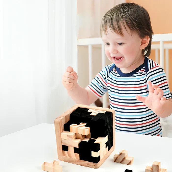 Challenging Wood Puzzle - 3D Brain Teaser Toy