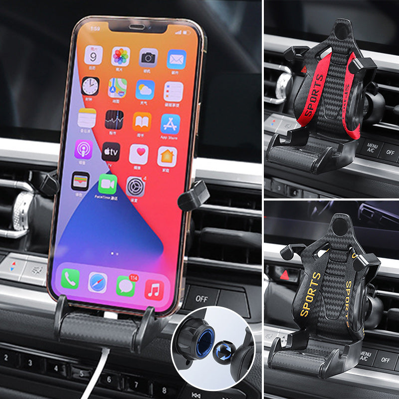 Racing Car Phone Mount with Adjustable Belt