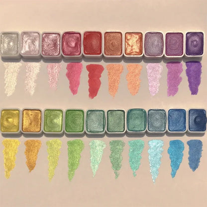 Vibrant 20 Color Watercolor Art Set