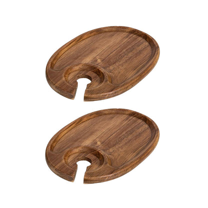 Stylish Appetizer Plate with Wine Cup Holder