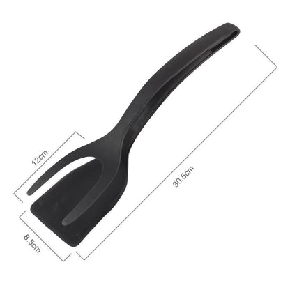 2-in-1 Silicone Tongs and Flexible Spatula