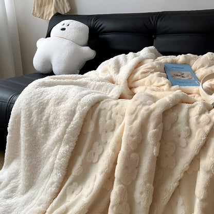 Cozy Plush Sherpa Blanket Soft Fleece Throw