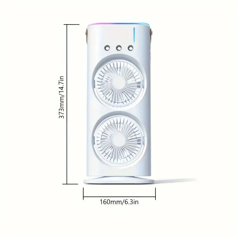 Compact Dual Cooling Air Conditioner Fan