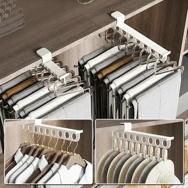 Space Saving Slide Out Clothing Rack