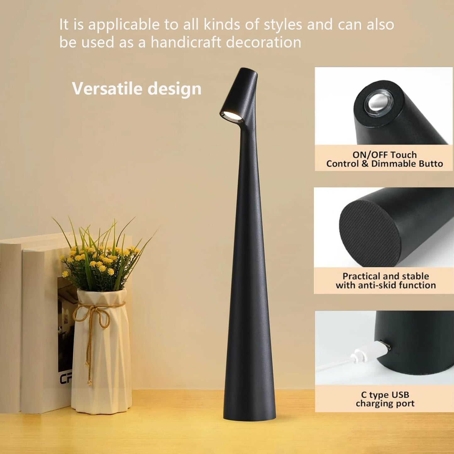 Adjustable Bright LED Reading Lamp with 3 Color Modes