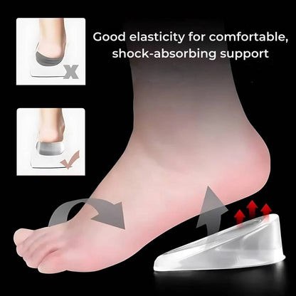 Comfortable Gel Heel Lift Insoles for Pain Relief