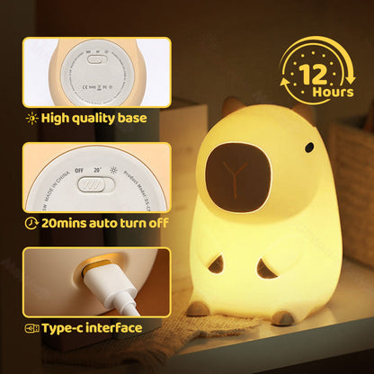 Cute Capybara Soft Night Lamp Perfect Gift