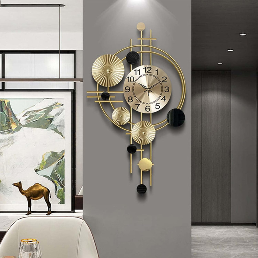 Big Decorative Round Wall Clock - Befez