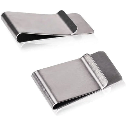 Slim Metal Card Holder and Money Clip Set